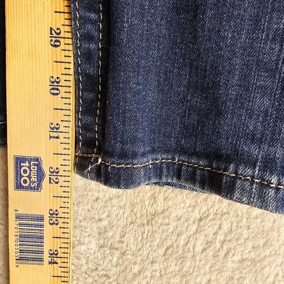 Miss Me Jeans Womens Size 26 Skinny Leg Low Rise Stretch Denim Flap Pockets Rock - Picture 9 of 15